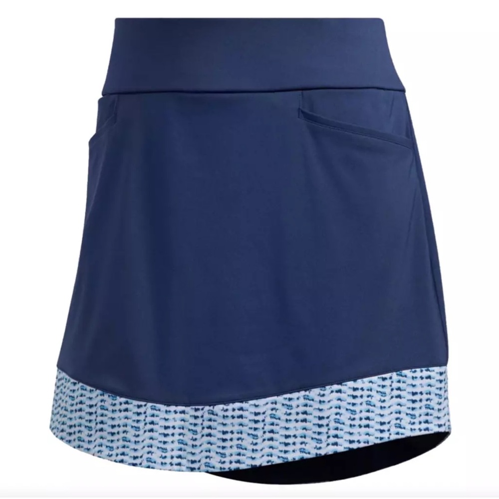 Adidas Navy Blue Skirt with Patterned Hem Small